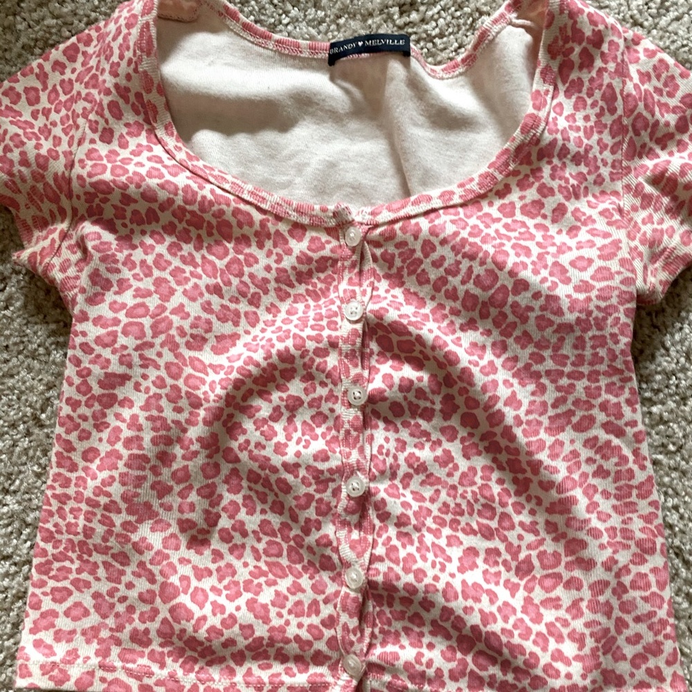RARE pink cheetah zelly top